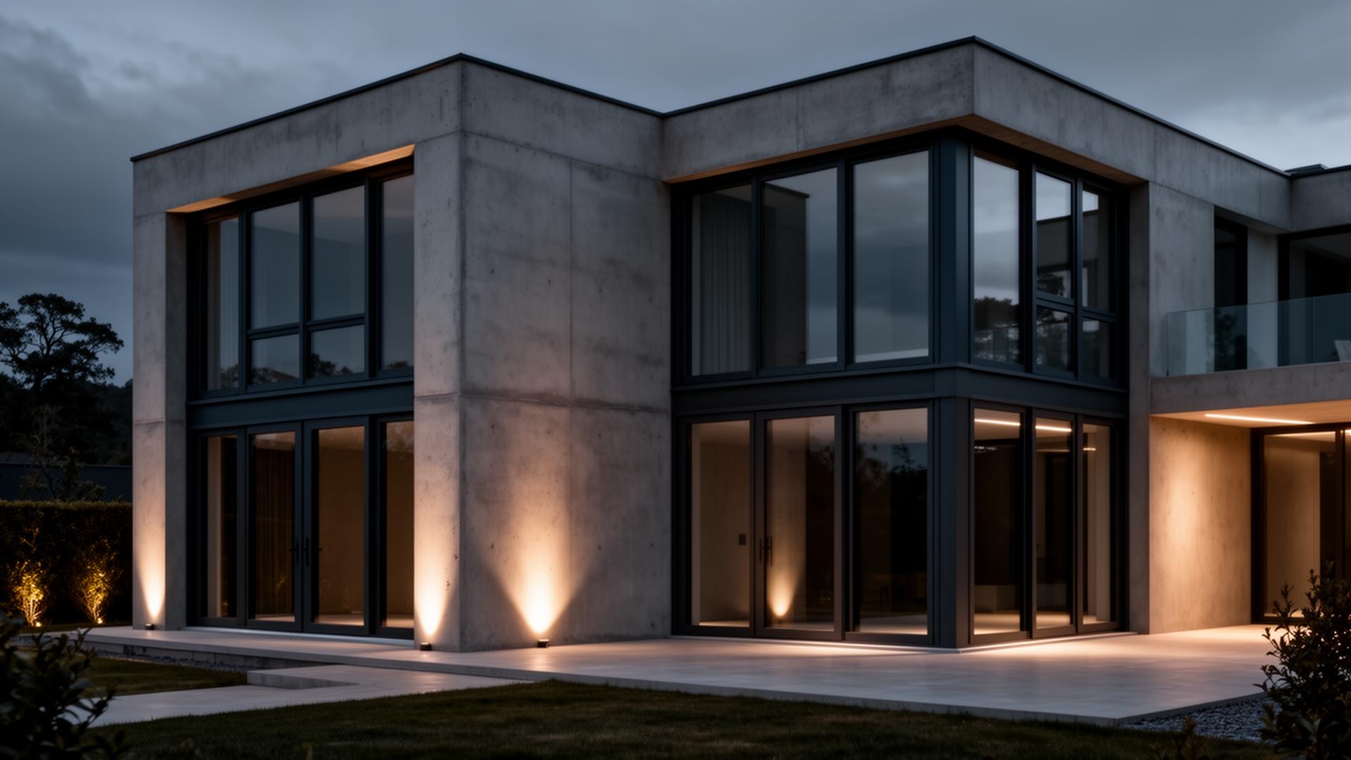 Prémium anthracite biztonsági ablakok modern villán